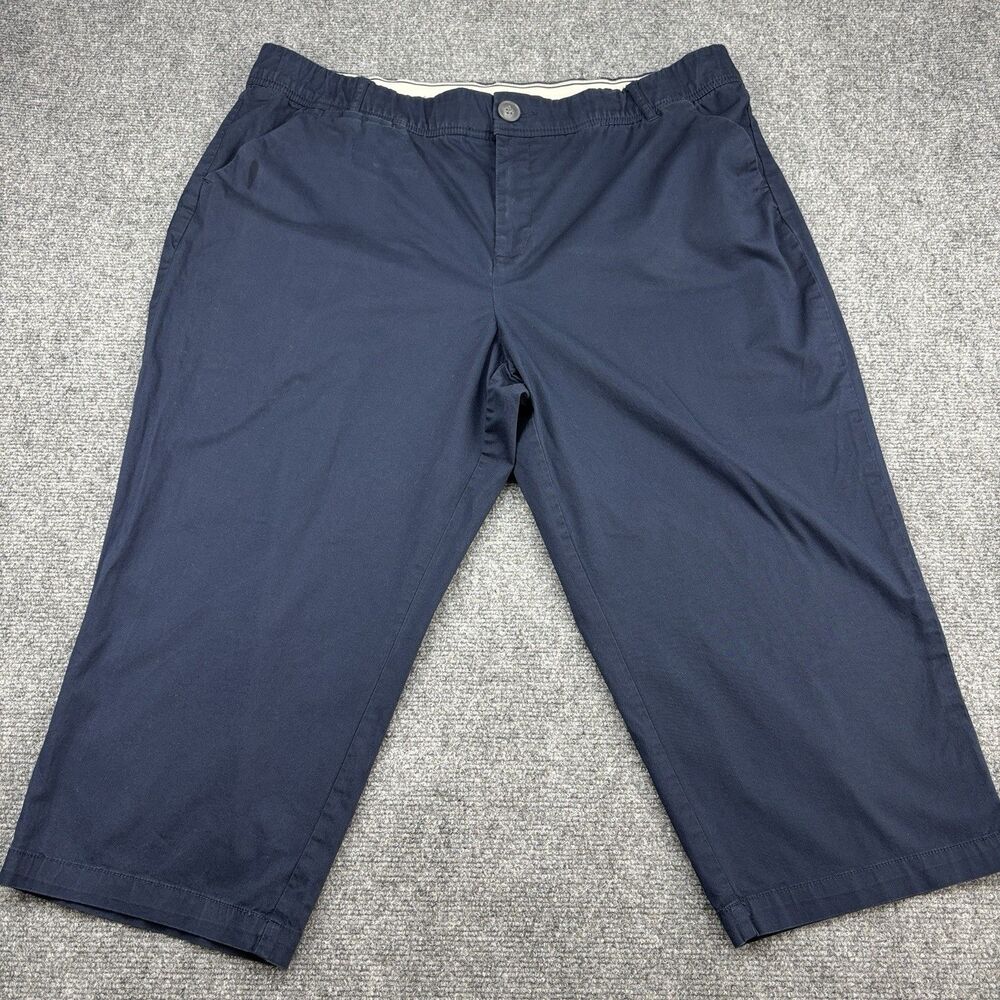 C.J. Banks Women's 18W Navy Bermuda Shorts 98% Cotton 2% Spandex